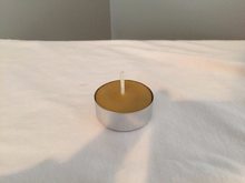 Tealight Candle - Metal Base - Pure Beeswax