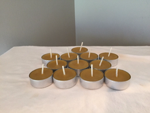 Tealight Candle - Metal Base - Pure Beeswax