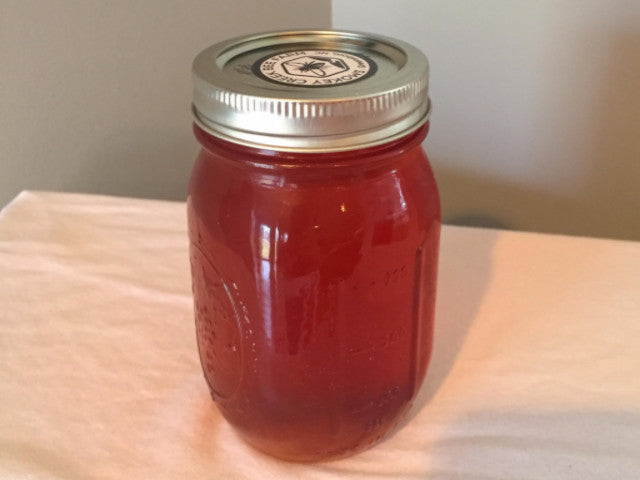 Pint Mason Jar of Raw, Natural Honey (~1.5 lbs)